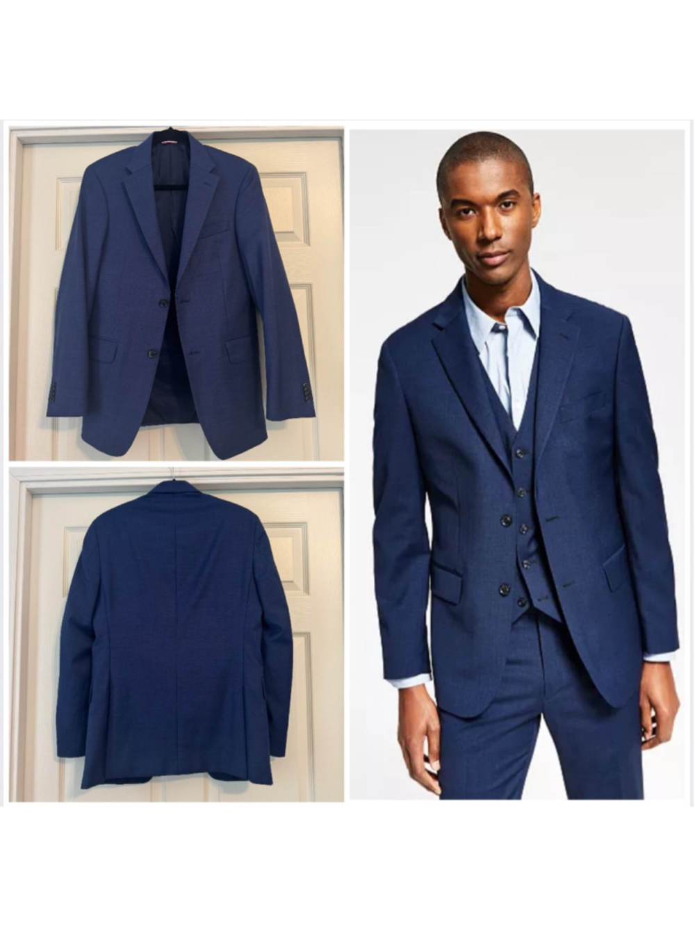 Tommy Hilfiger Blue Modern Fit Stretch Suit Jacket 36R Sport Coat